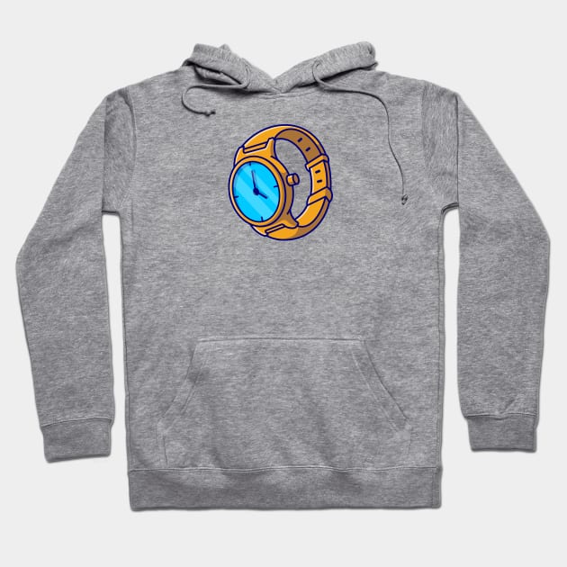 Gold watch Cartoon Hoodie by Catalyst Labs